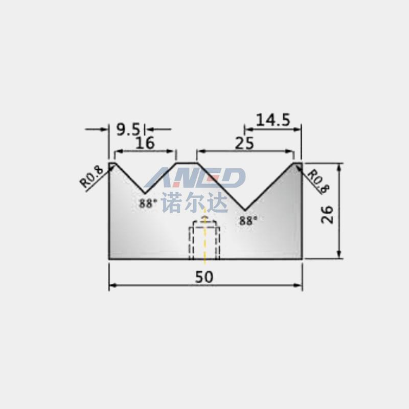 Double V16V25 bolt fixed standard dies